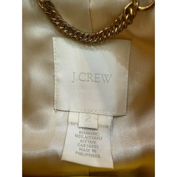 J.CREW Bright Yellow Trudy Double Breasted Peacoat Blazer Coat Size 2 - Picture 2 of 5